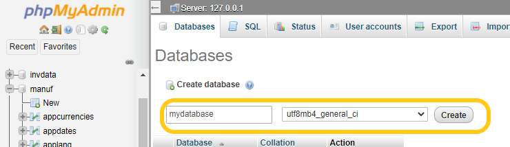 create database